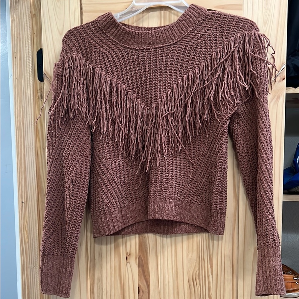 Fringed Knit Sweater